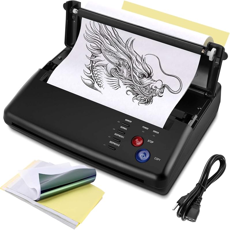 StencilPro tattoo transfer stencil machine with 20 transfer papers
